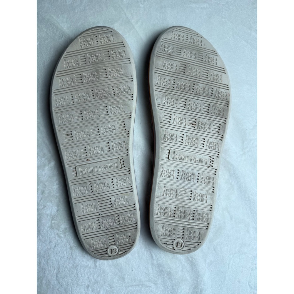 Hari Mari Fields Gray Orange Flip Flop Sandals Mens 13 Comfort Thong Sandals - Picture 4 of 5